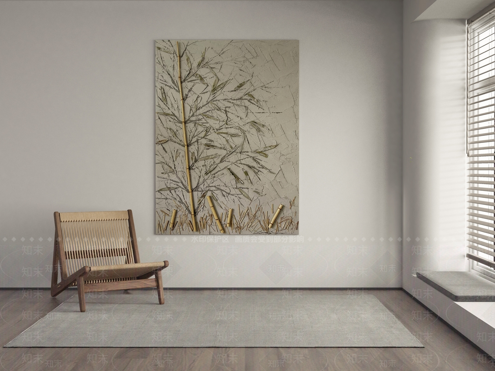 新中式抽象挂画3D模型下载【ID:1231041513】