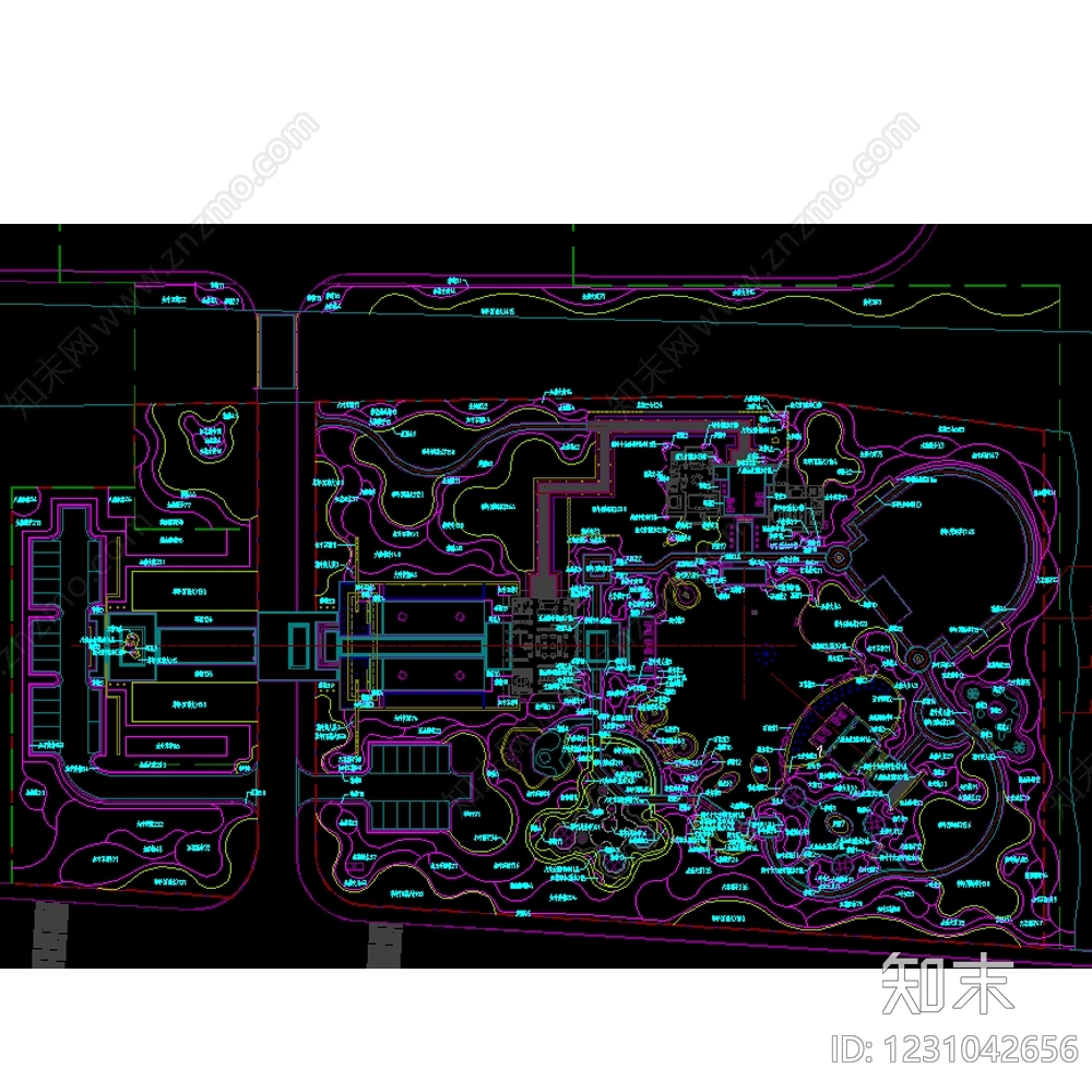 售楼处景观cad施工图下载【ID:1231042656】