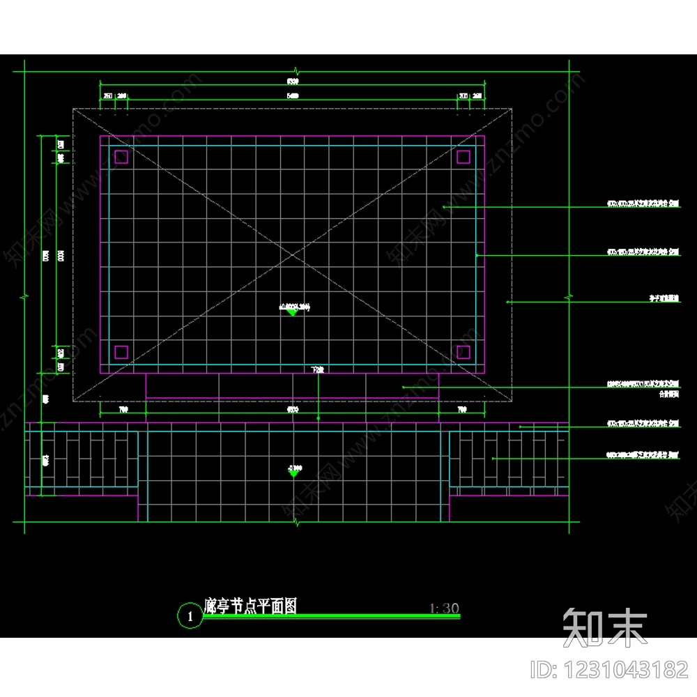 亭子cad施工图下载【ID:1231043182】