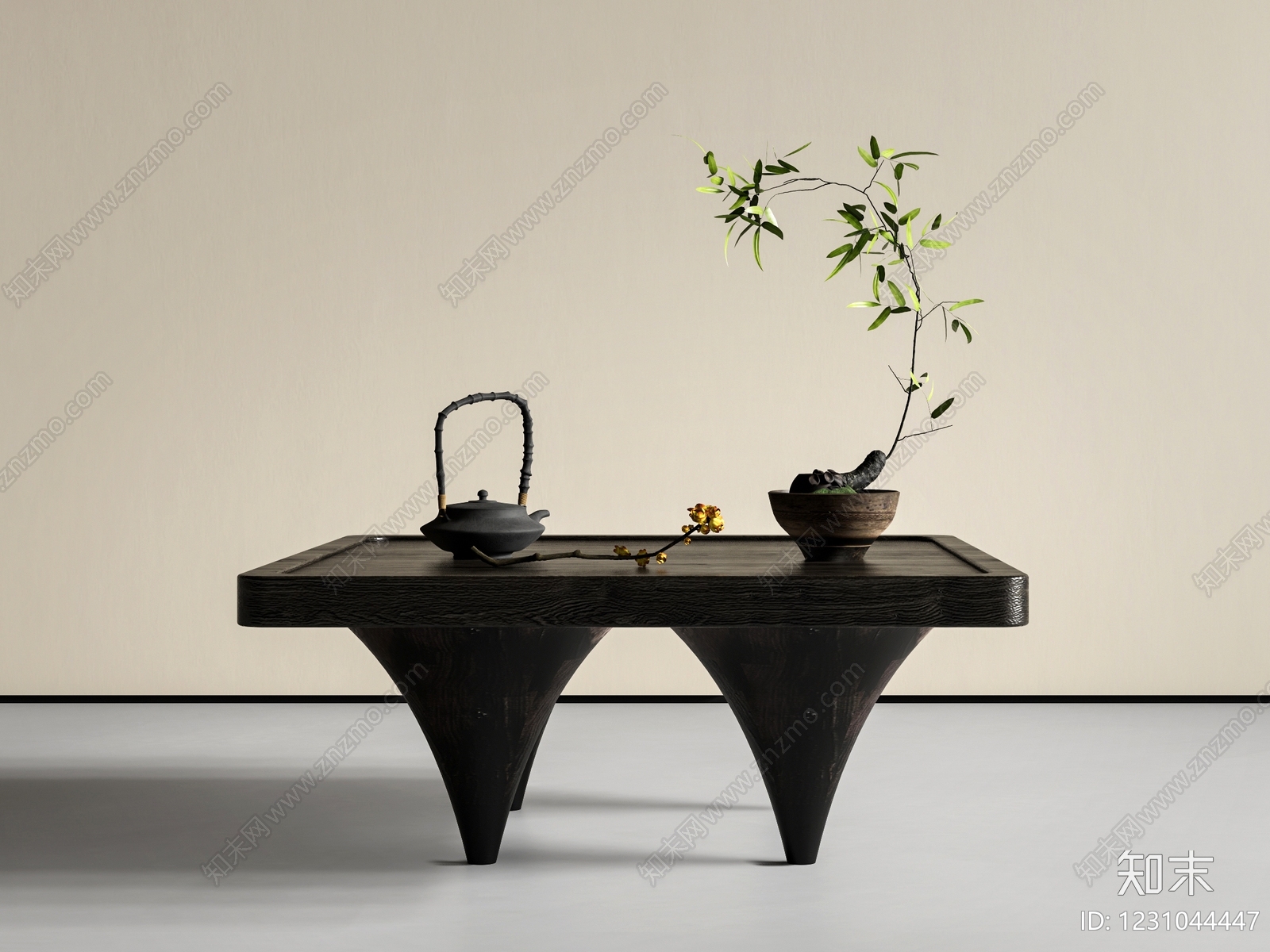新中式茶几3D模型下载【ID:1231044447】