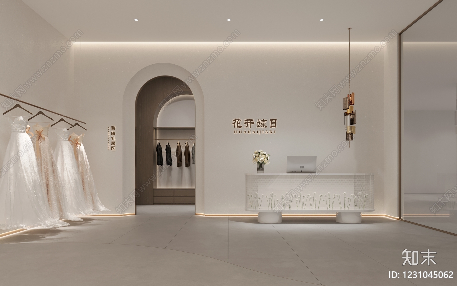 奶油风婚纱摄影3D模型下载【ID:1231045062】