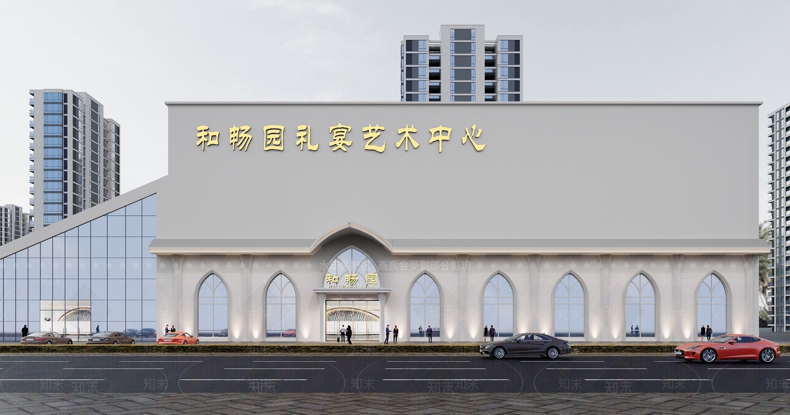 哥特式酒店建筑3D模型下载【ID:1231045117】