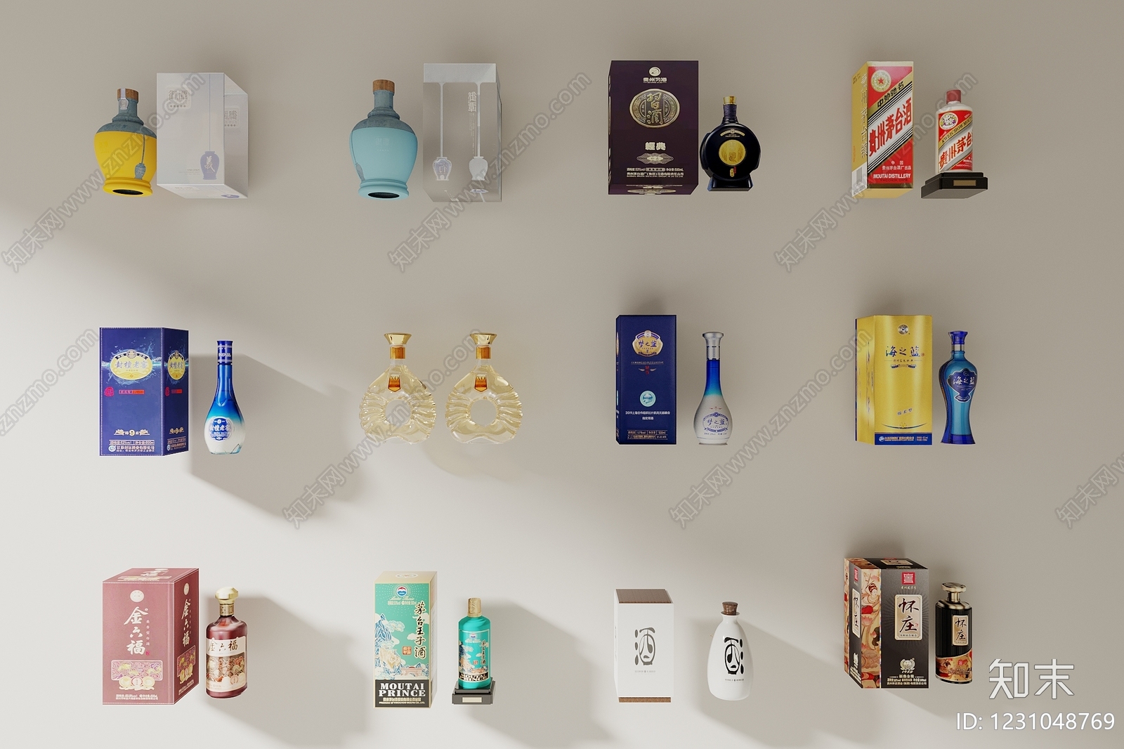新中式酒具SU模型下载【ID:1231048769】