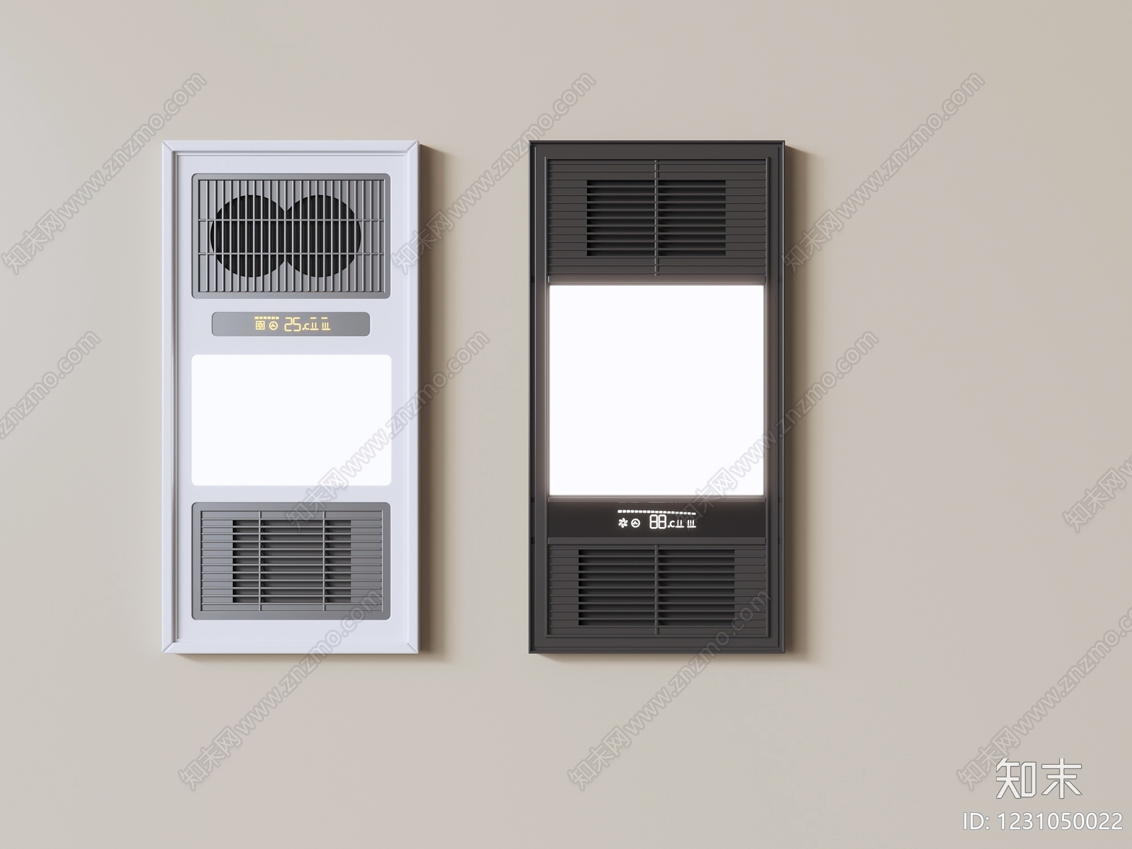现代简约浴霸3D模型渲染效果图