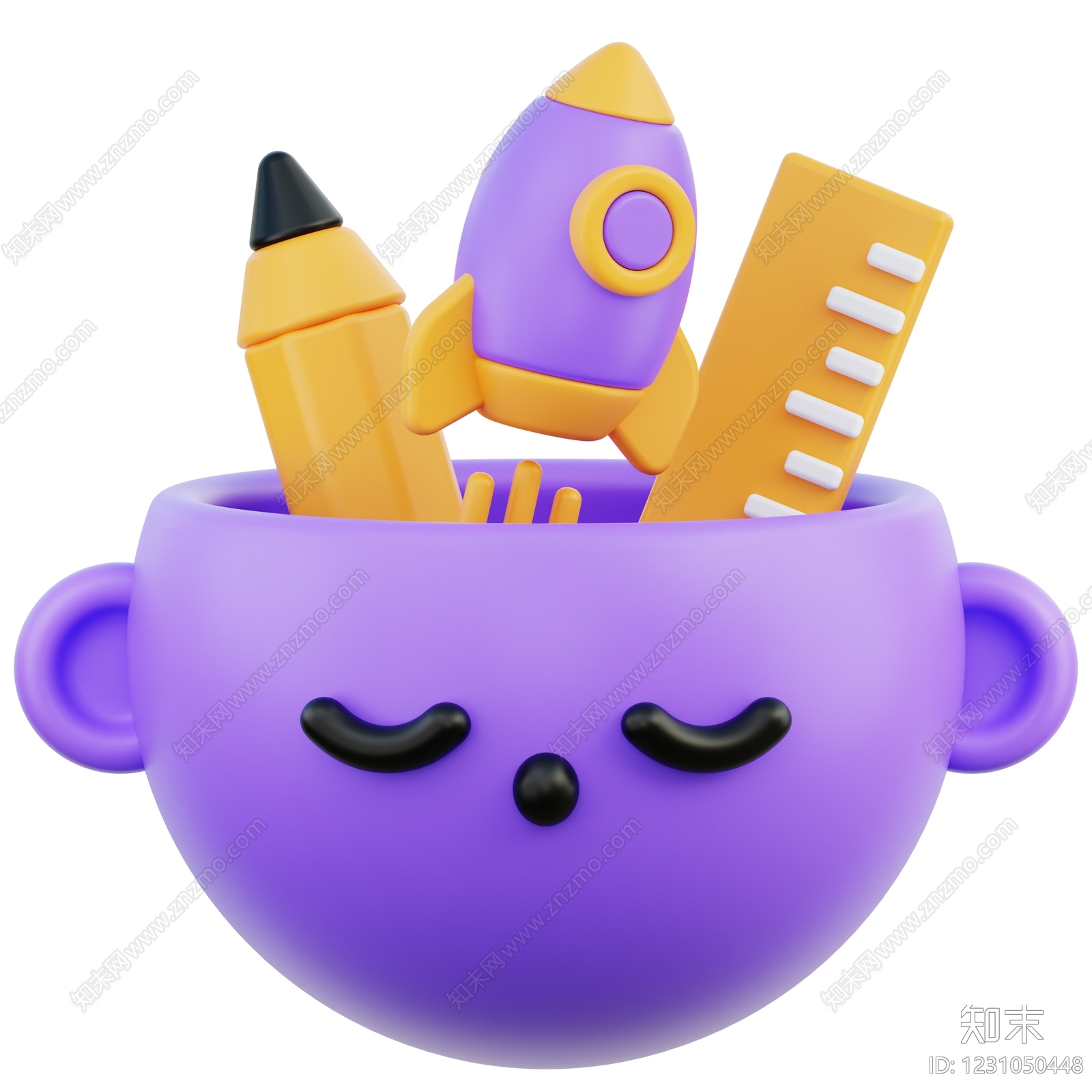 孟菲斯办公用品3D模型下载【ID:1231050448】
