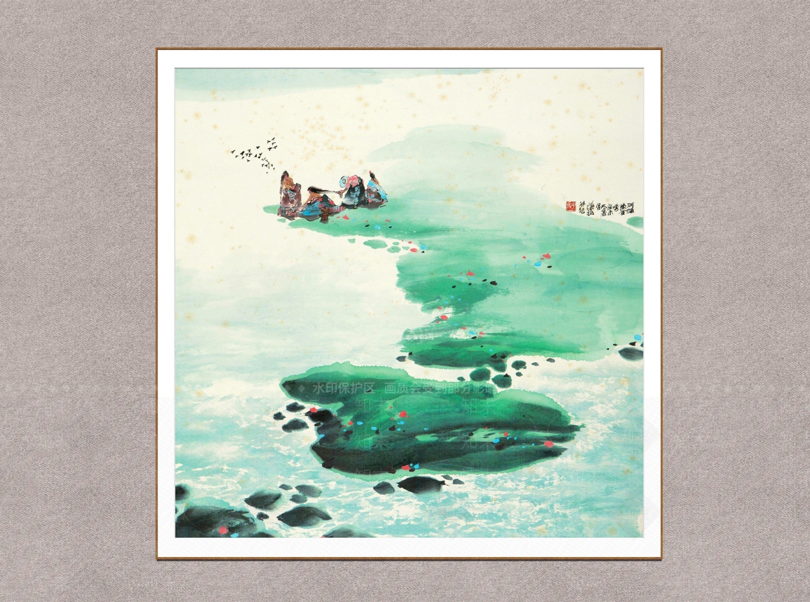 新中式山水画SU模型下载【ID:1231050613】
