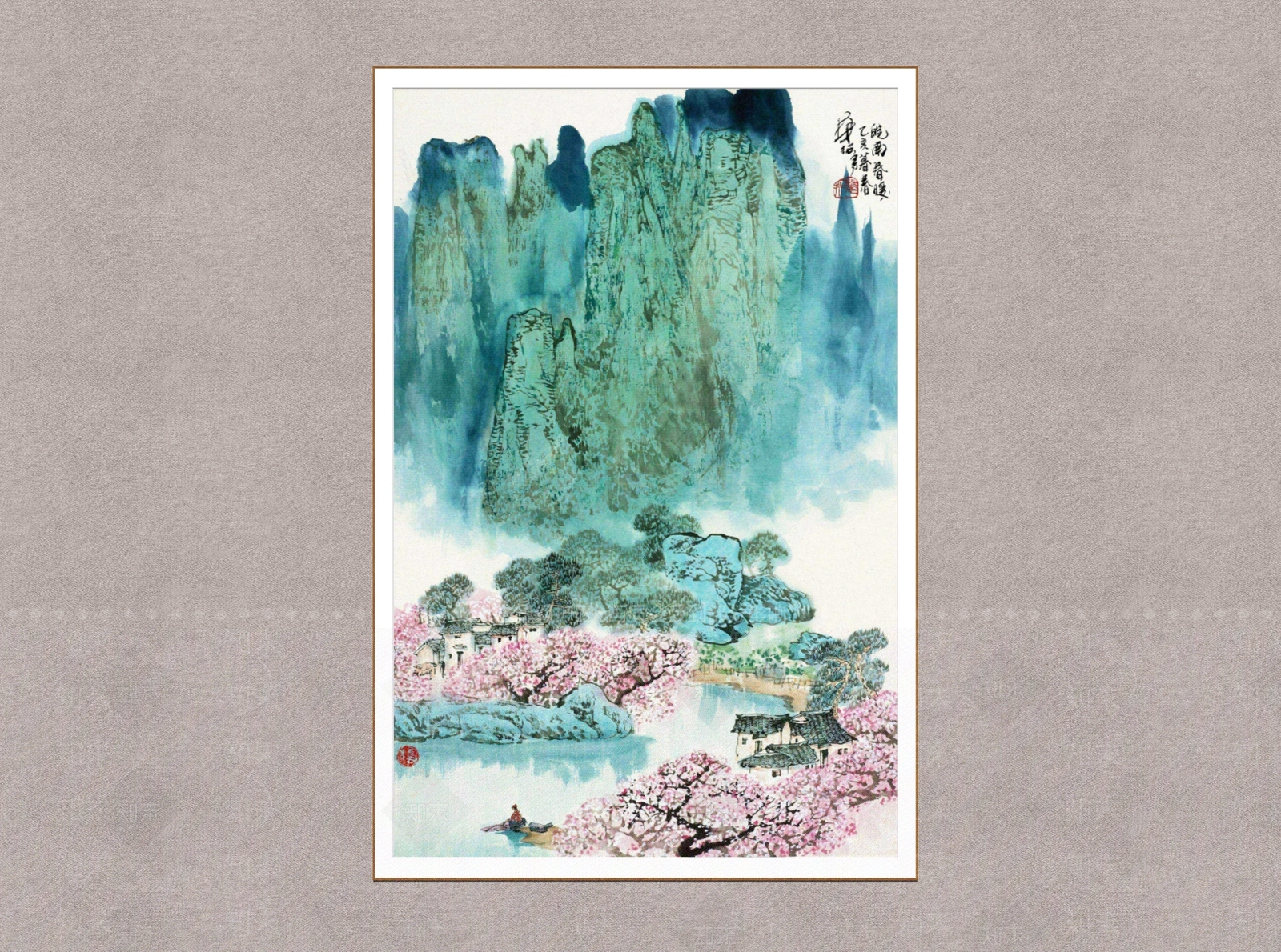 新中式山水画SU模型下载【ID:1231050646】