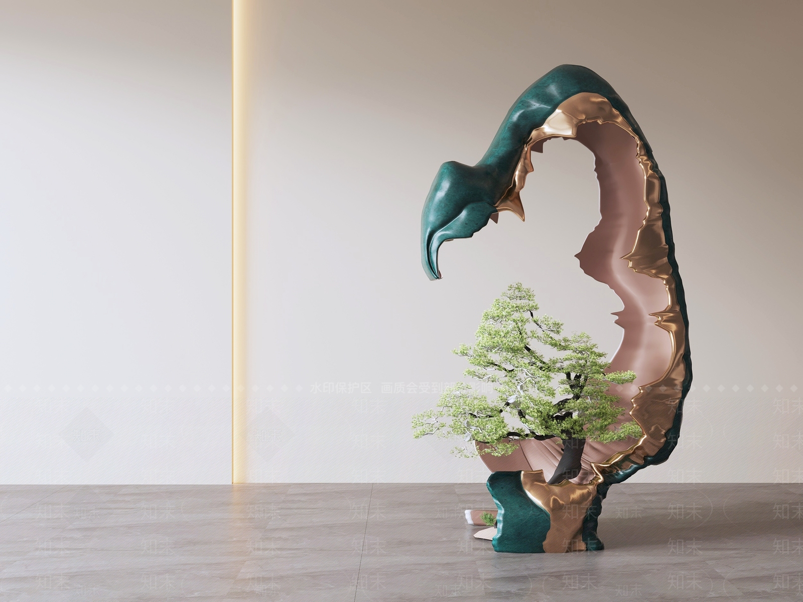 新中式落地摆件3D模型下载【ID:1231051318】