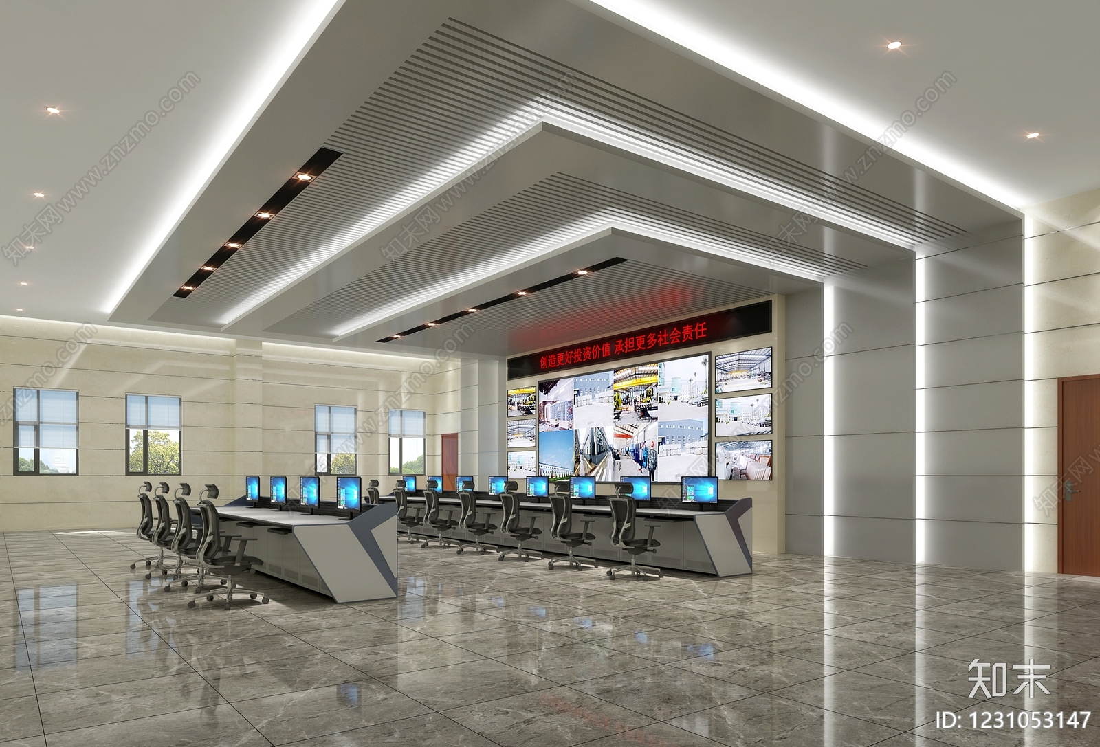 现代指挥中心3D模型下载【ID:1231053147】