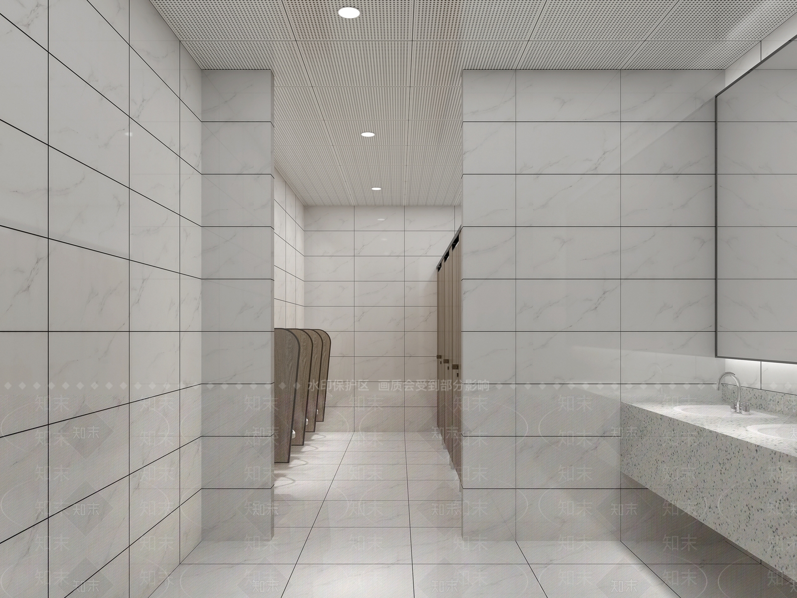 现代简约公共卫生间3D模型下载【ID:1231054407】