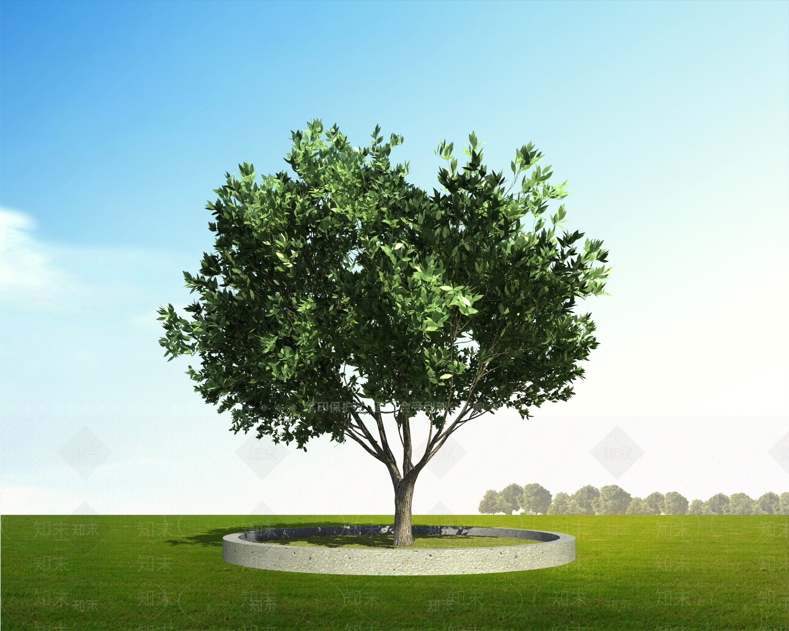 现代主义景观树3D模型下载【ID:1231057519】