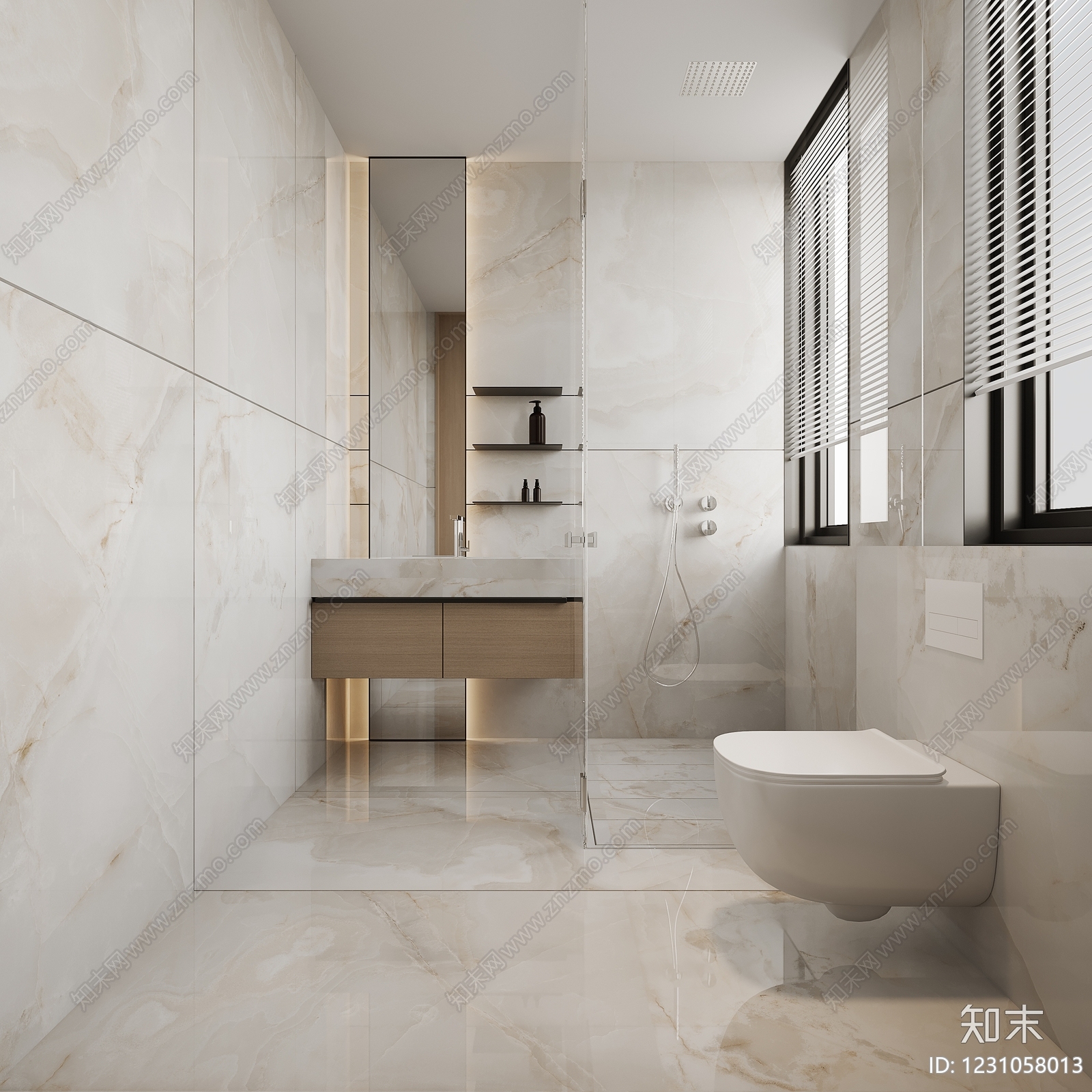 意式极简主卧3D模型下载【ID:1231058013】