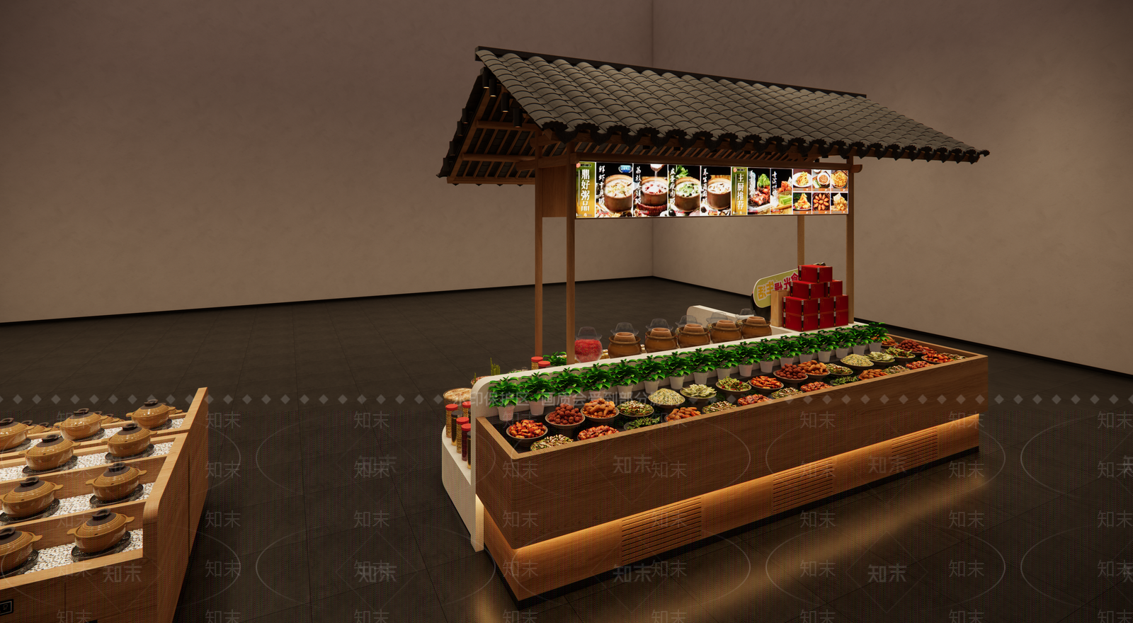 新中式中餐厅SU模型下载【ID:1231063122】