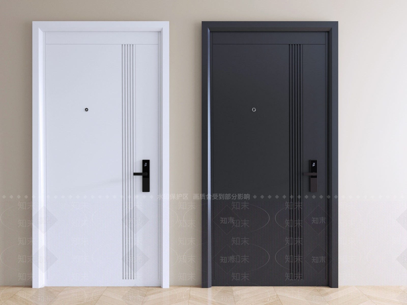 现代简约单开门3D模型下载【ID:1231063406】