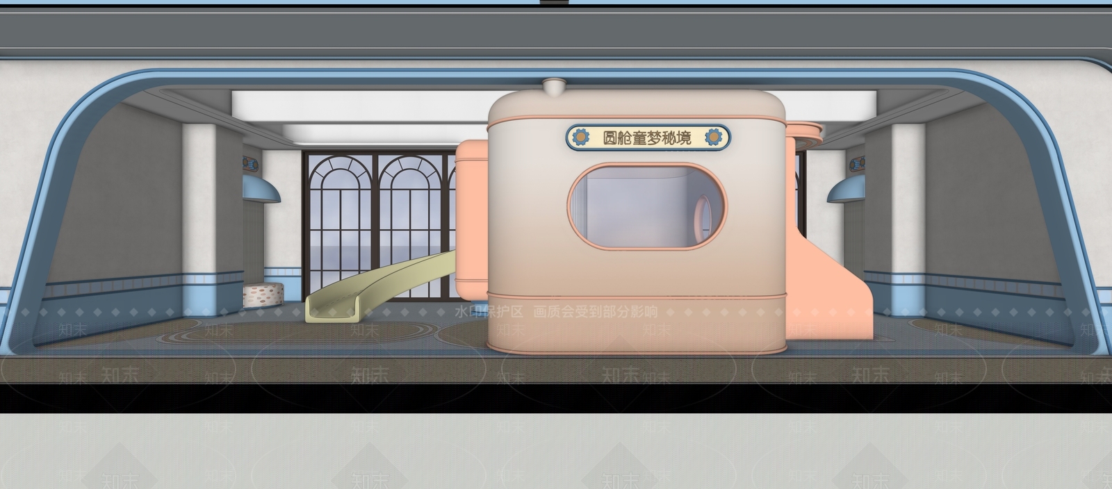 未来主义儿童活动空间SU模型下载【ID:1231064856】