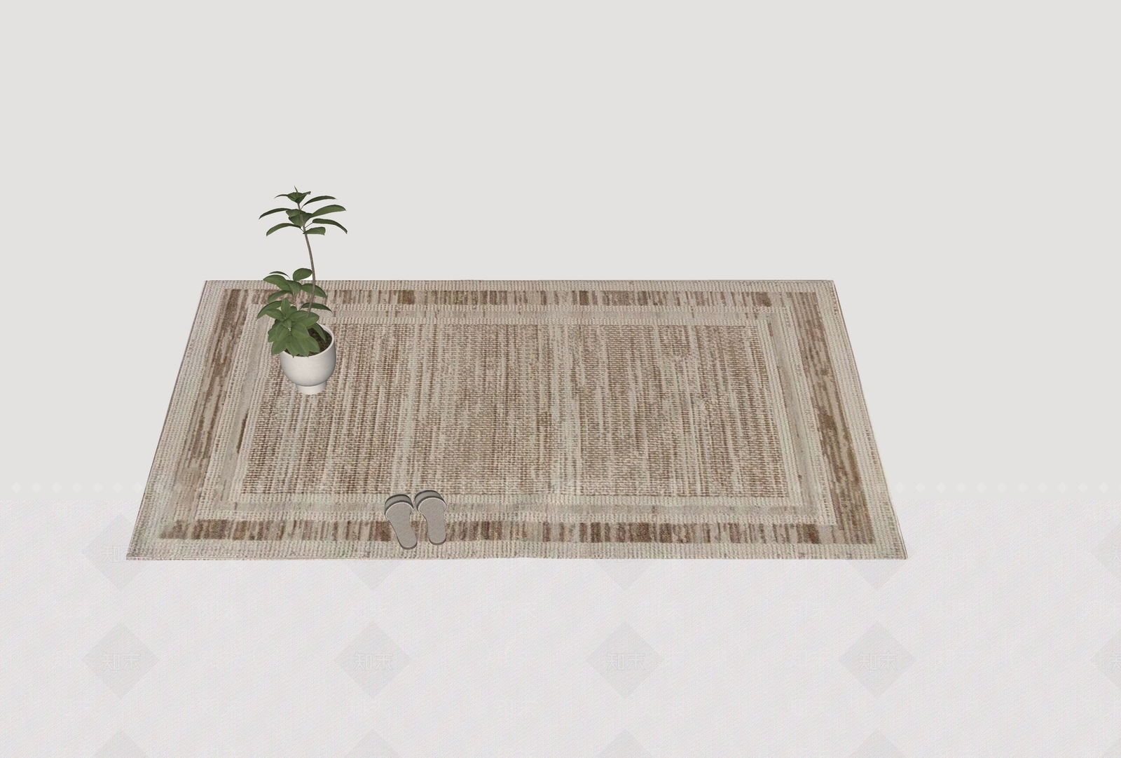 侘寂儿童地毯SU模型下载【ID:1231064943】