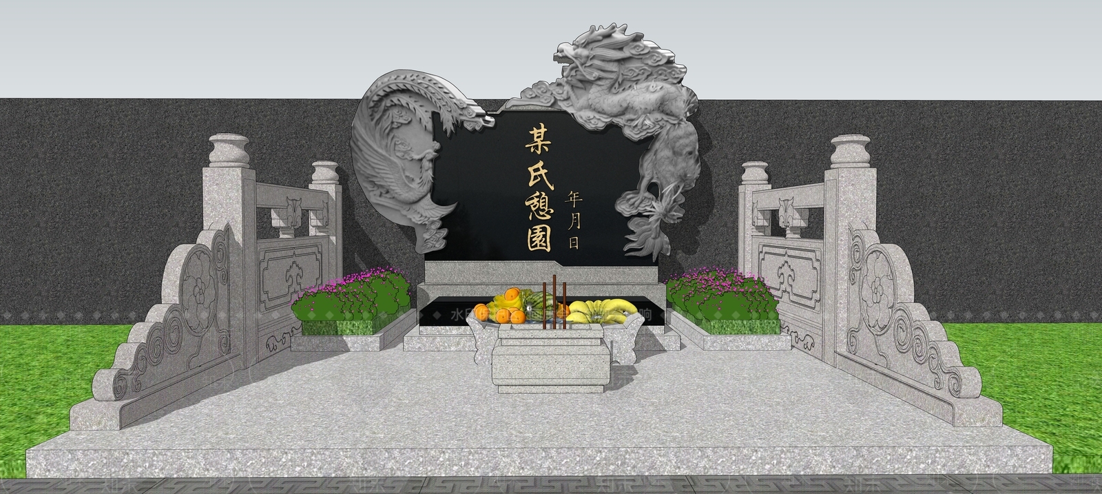 中式雕塑SU模型下载【ID:1231067734】
