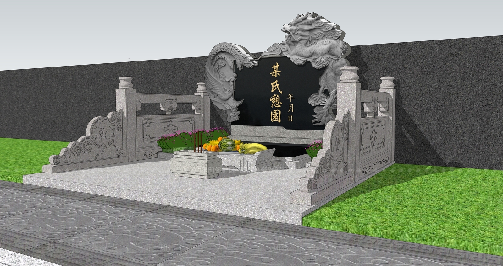 中式雕塑SU模型下载【ID:1231067734】