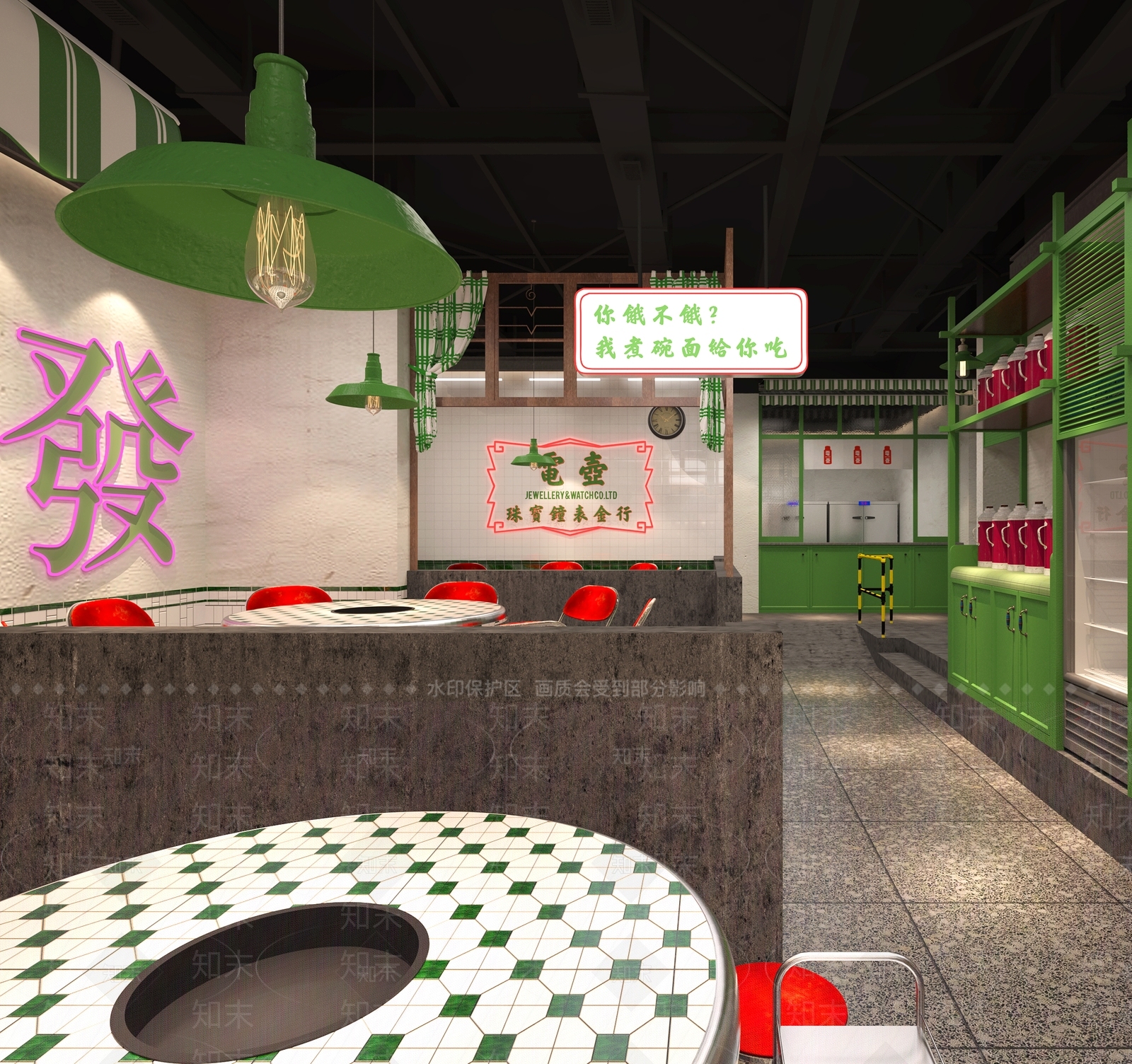 复古火锅店3D模型下载【ID:1231073036】