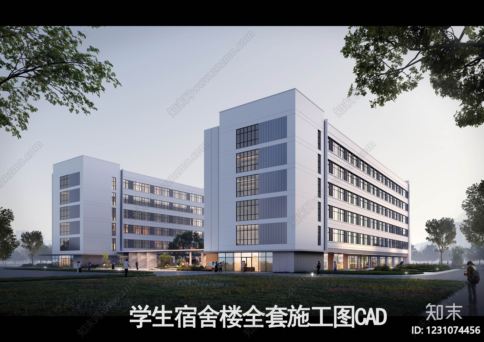 学校建筑cad施工图下载【ID:1231074456】