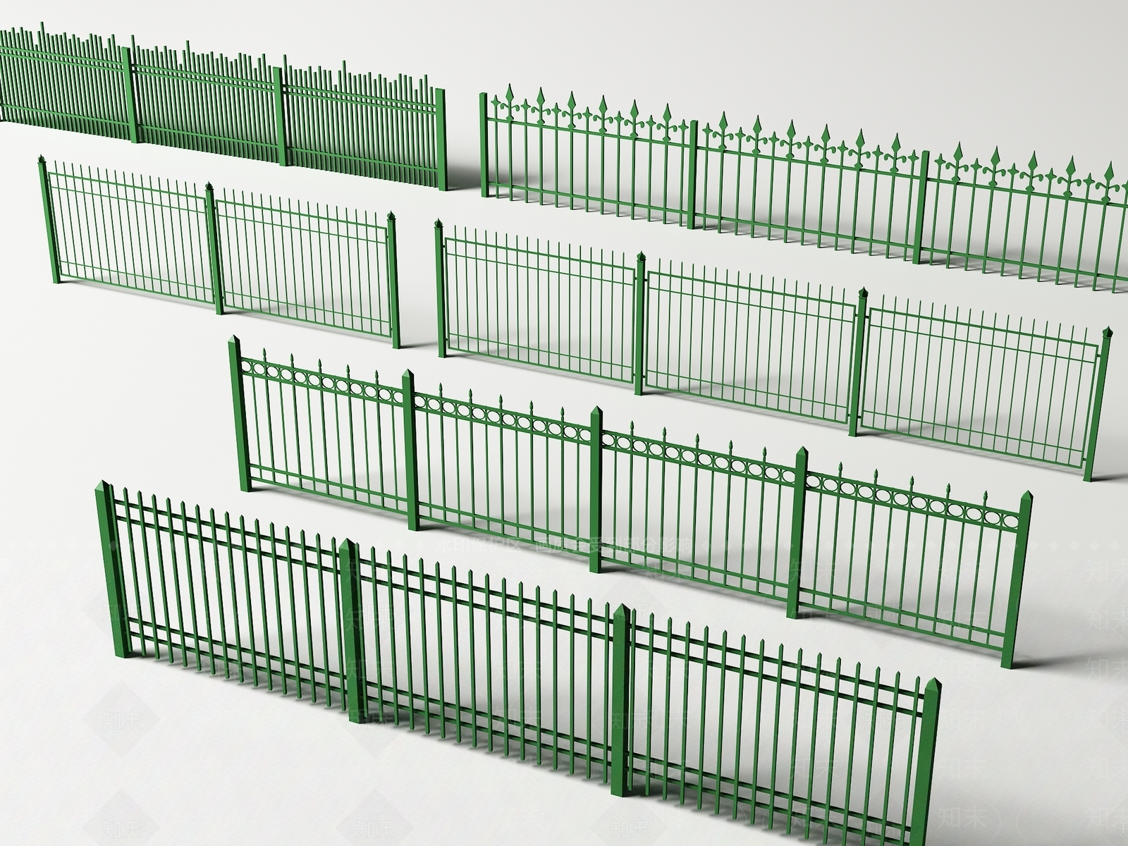现代栏杆3D模型下载【ID:1231074877】