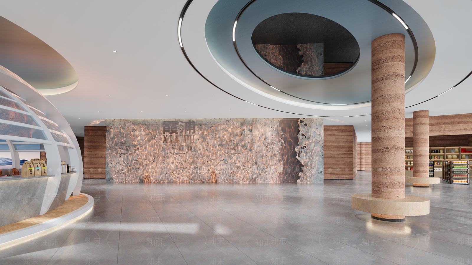 现代办公大厅3D模型下载【ID:1231076153】