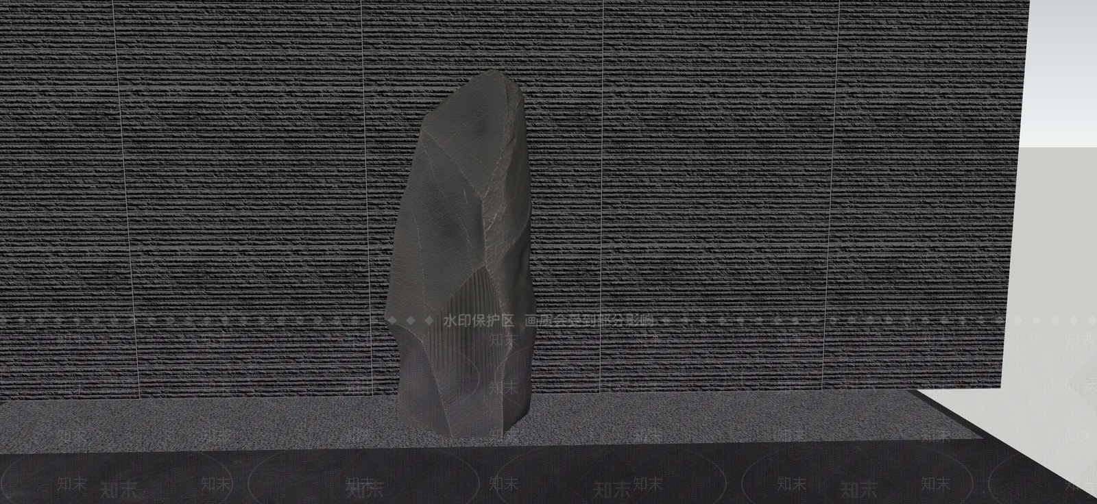 极简雕塑摆件SU模型下载【ID:1231076736】