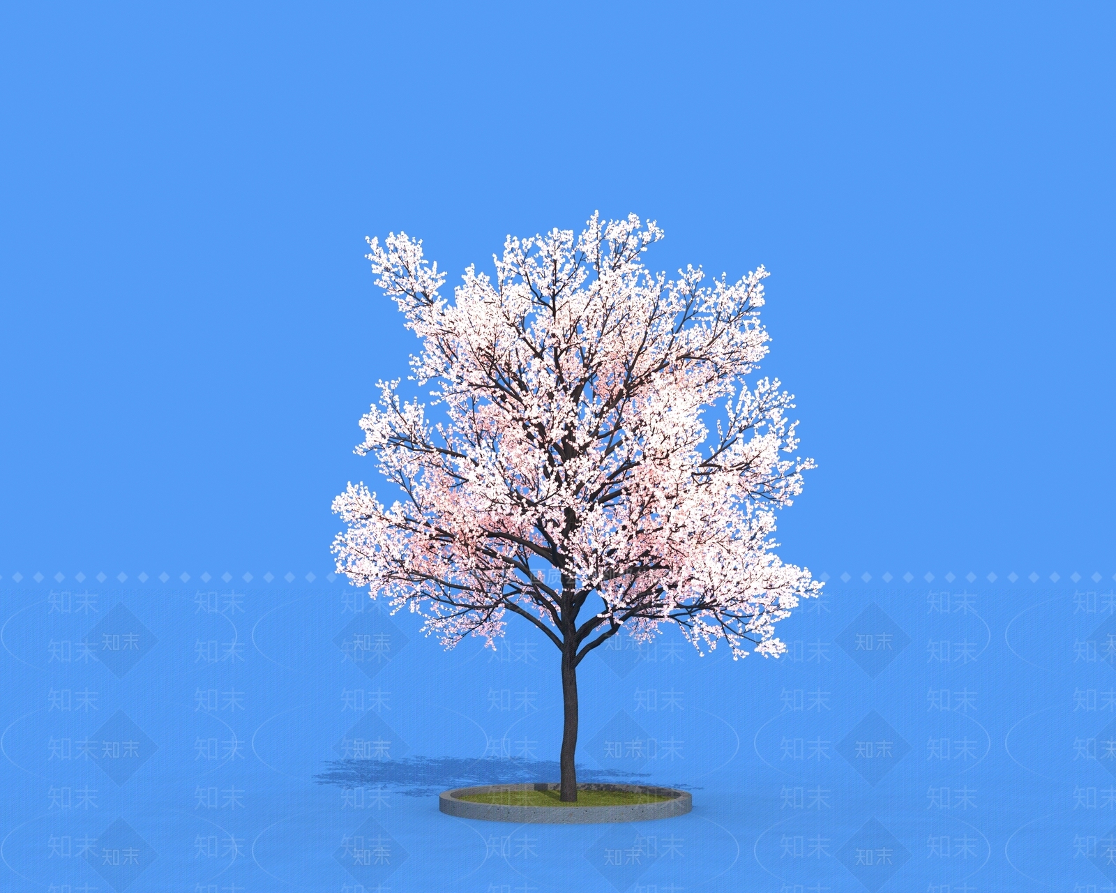 极简景观树3D模型下载【ID:1231077863】