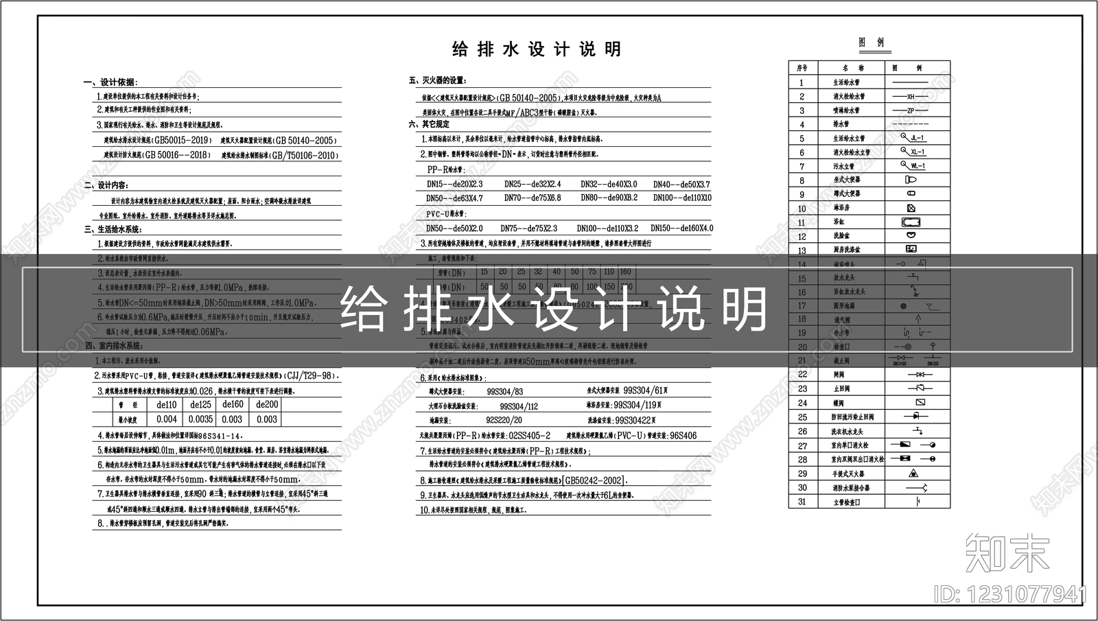设计说明cad施工图下载【ID:1231077941】
