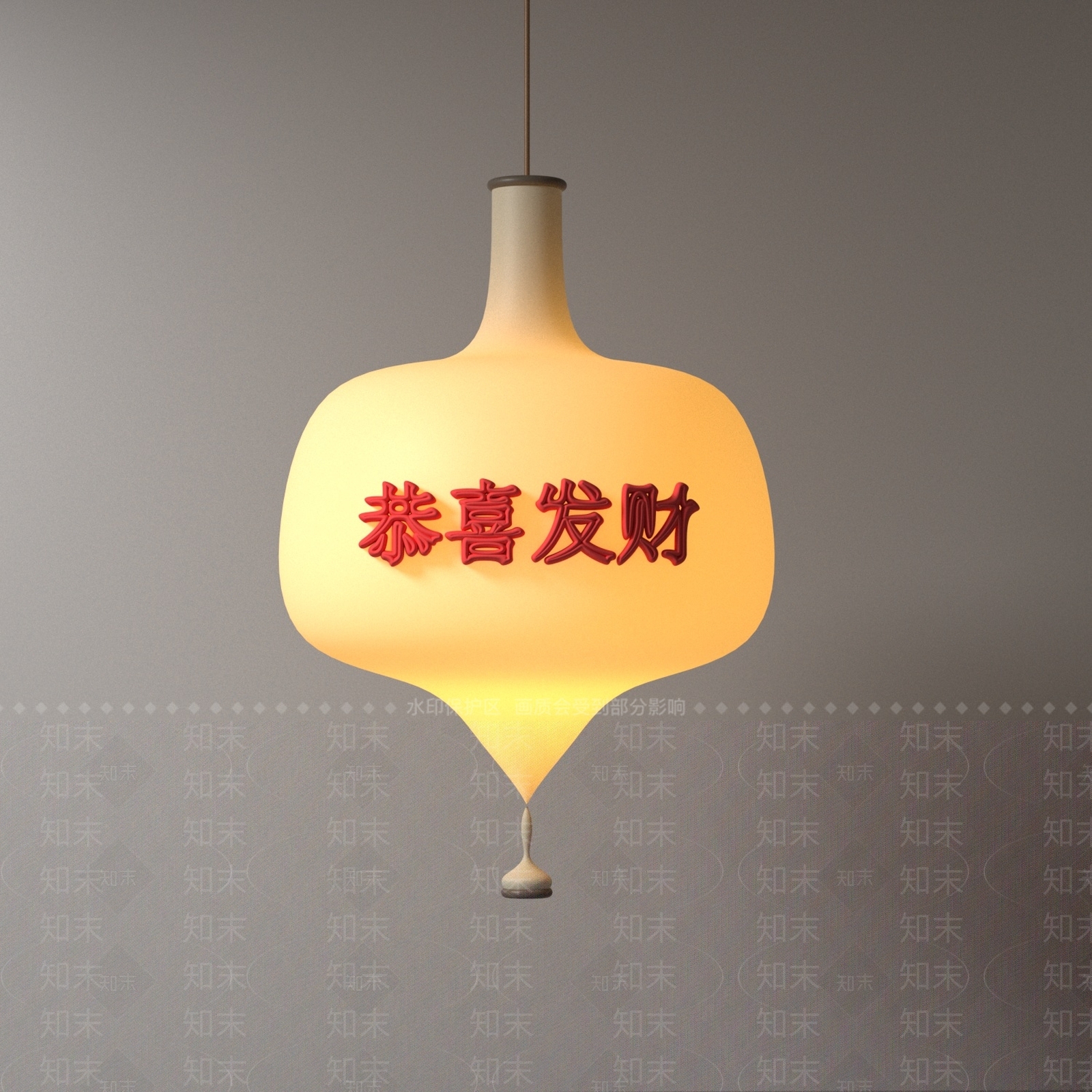 现代艺术吊灯3D模型下载【ID:1231087129】