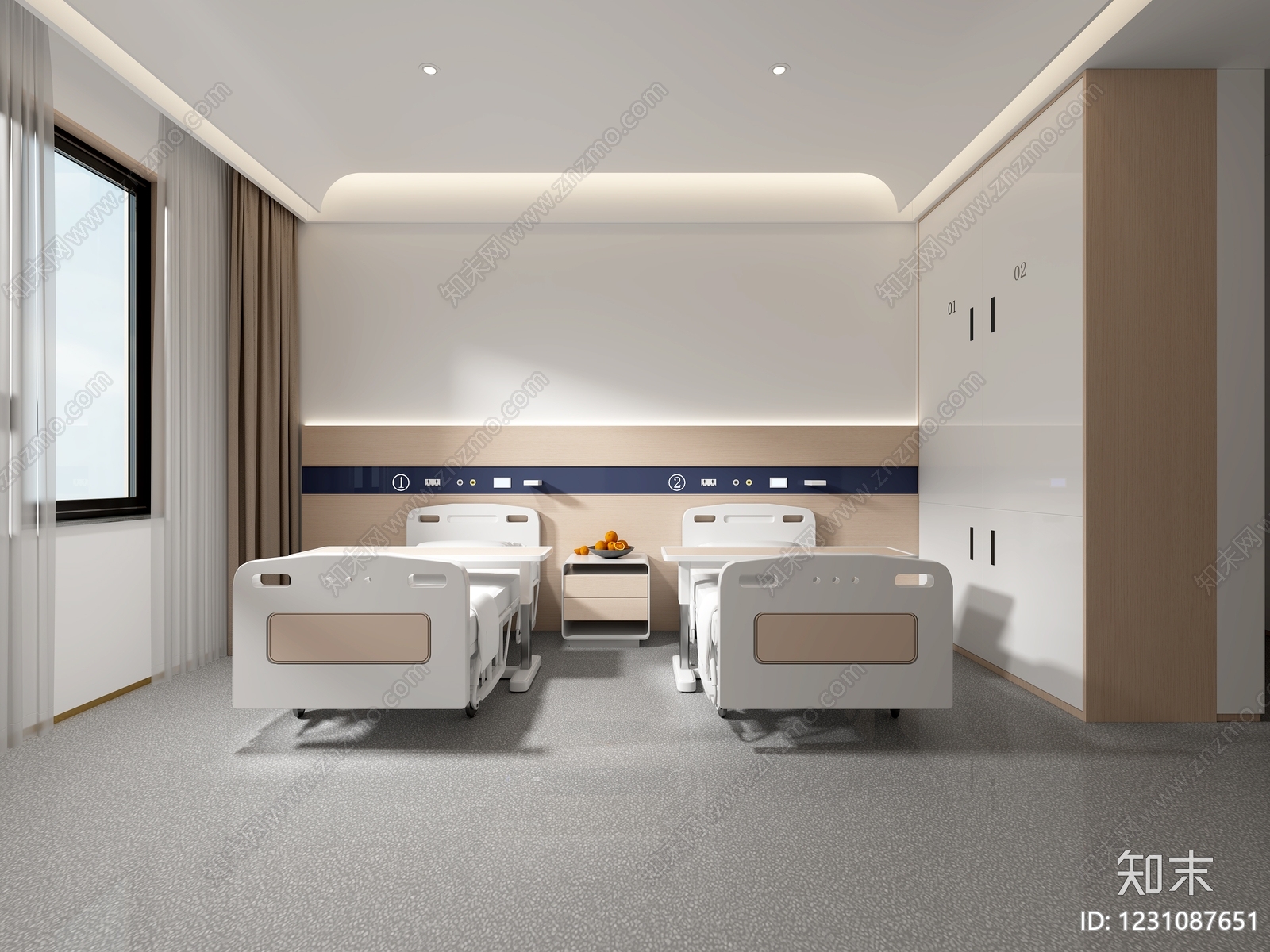现代简约医院3D模型下载【ID:1231087651】