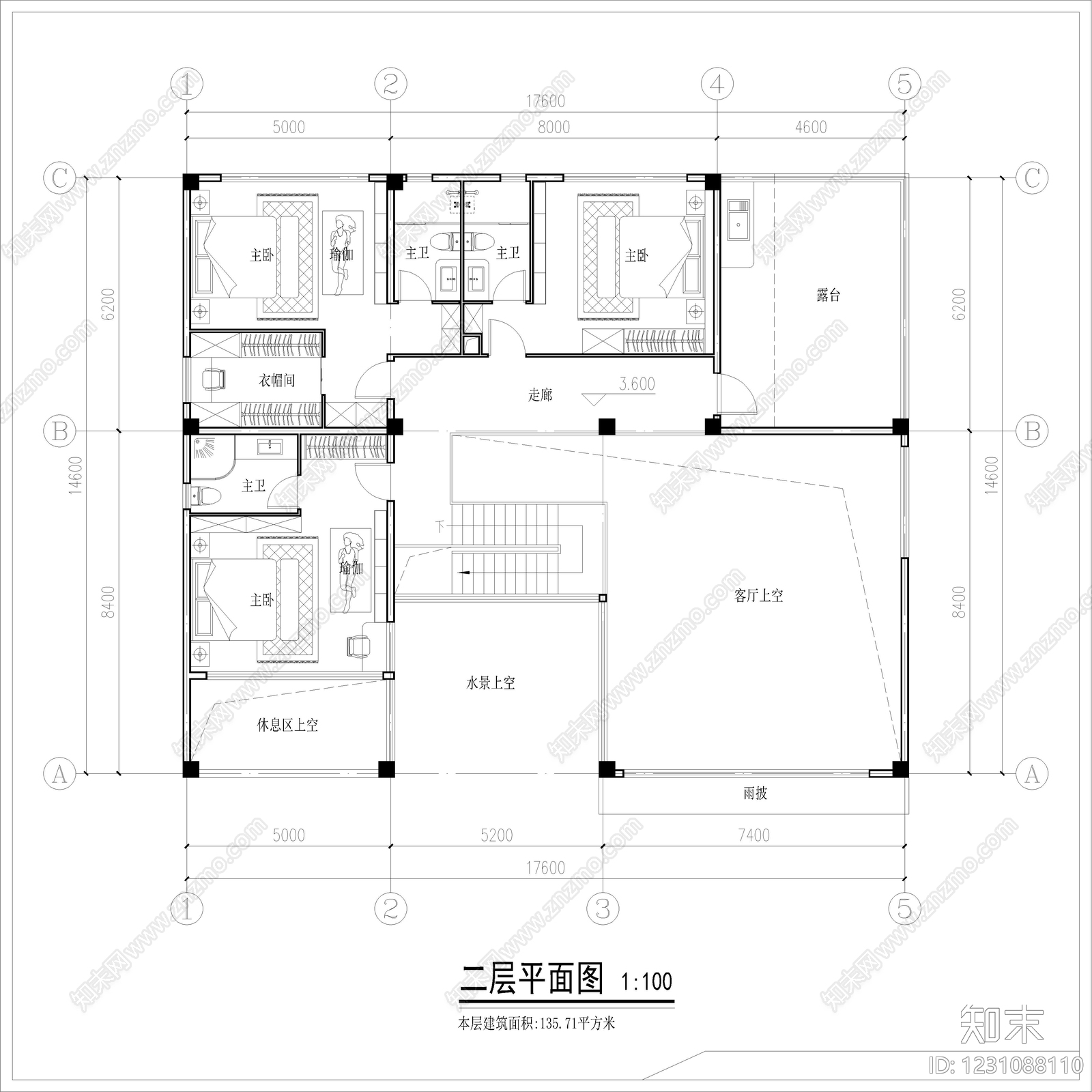别墅建筑cad施工图下载【ID:1231088110】