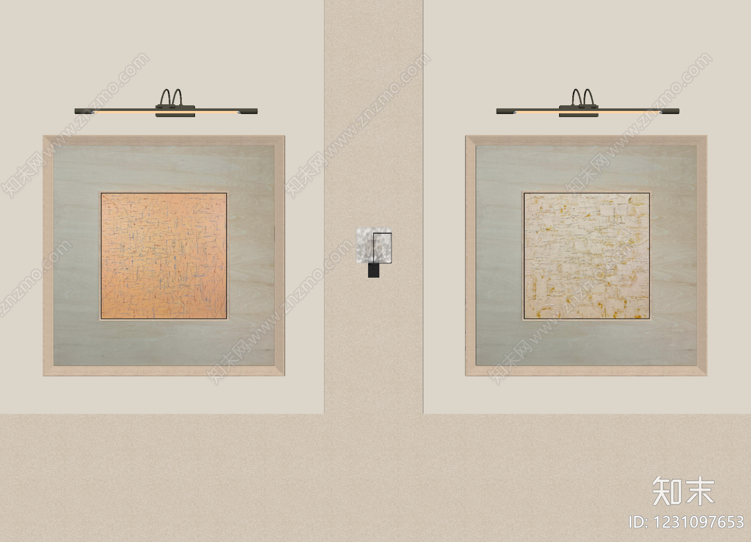 极简挂画SU模型下载【ID:1231097653】
