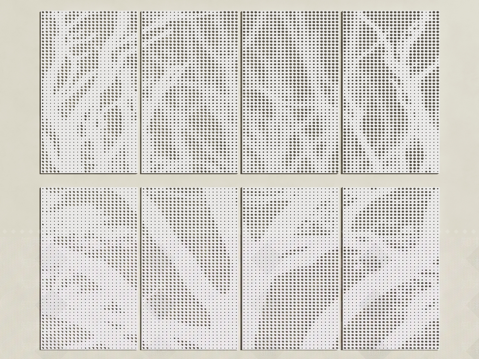 极简冲孔板3D模型下载【ID:1231097530】