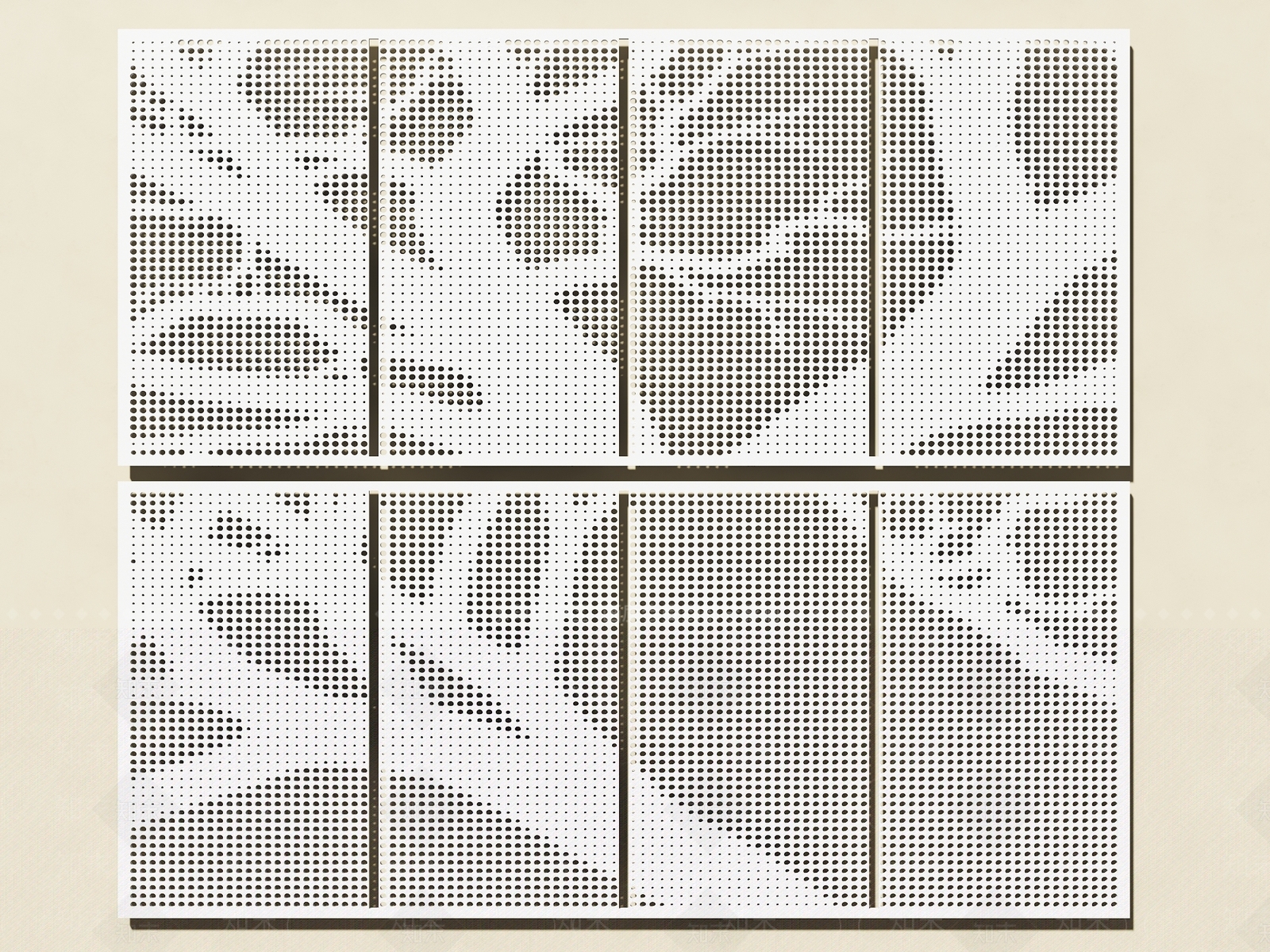 极简冲孔板3D模型下载【ID:1231097792】