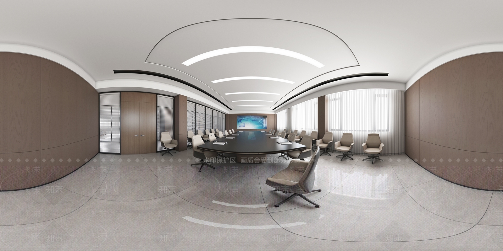现代简约会议室3D模型下载【ID:1231098131】