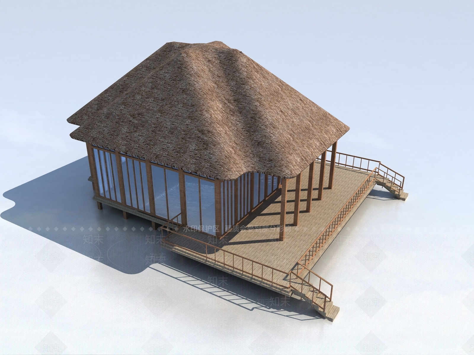 侘寂木屋3D模型下载【ID:1231105712】