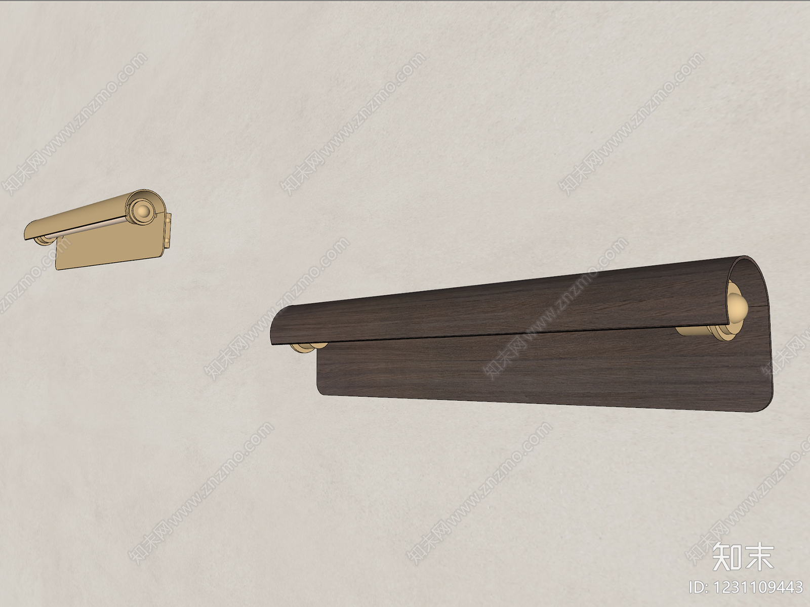 中古风长条壁灯SU模型下载【ID:1231109443】