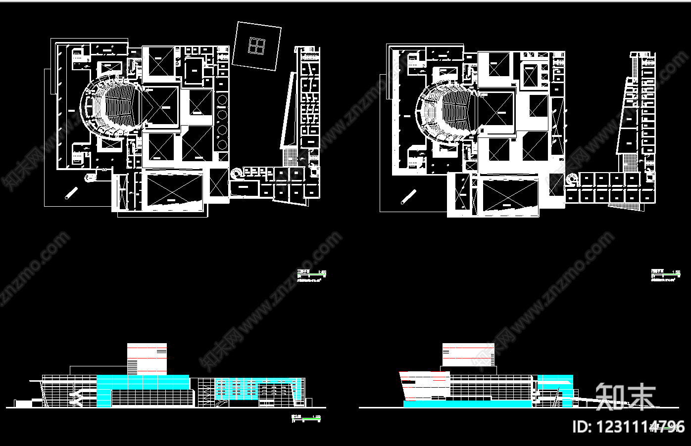 其他文化建筑cad施工图下载【ID:1231114796】