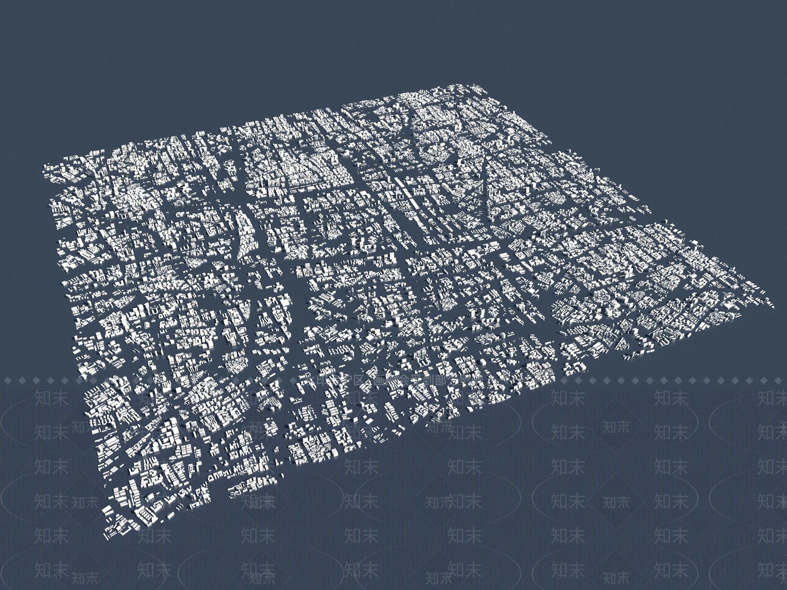 极简鸟瞰规划3D模型下载【ID:1231116081】