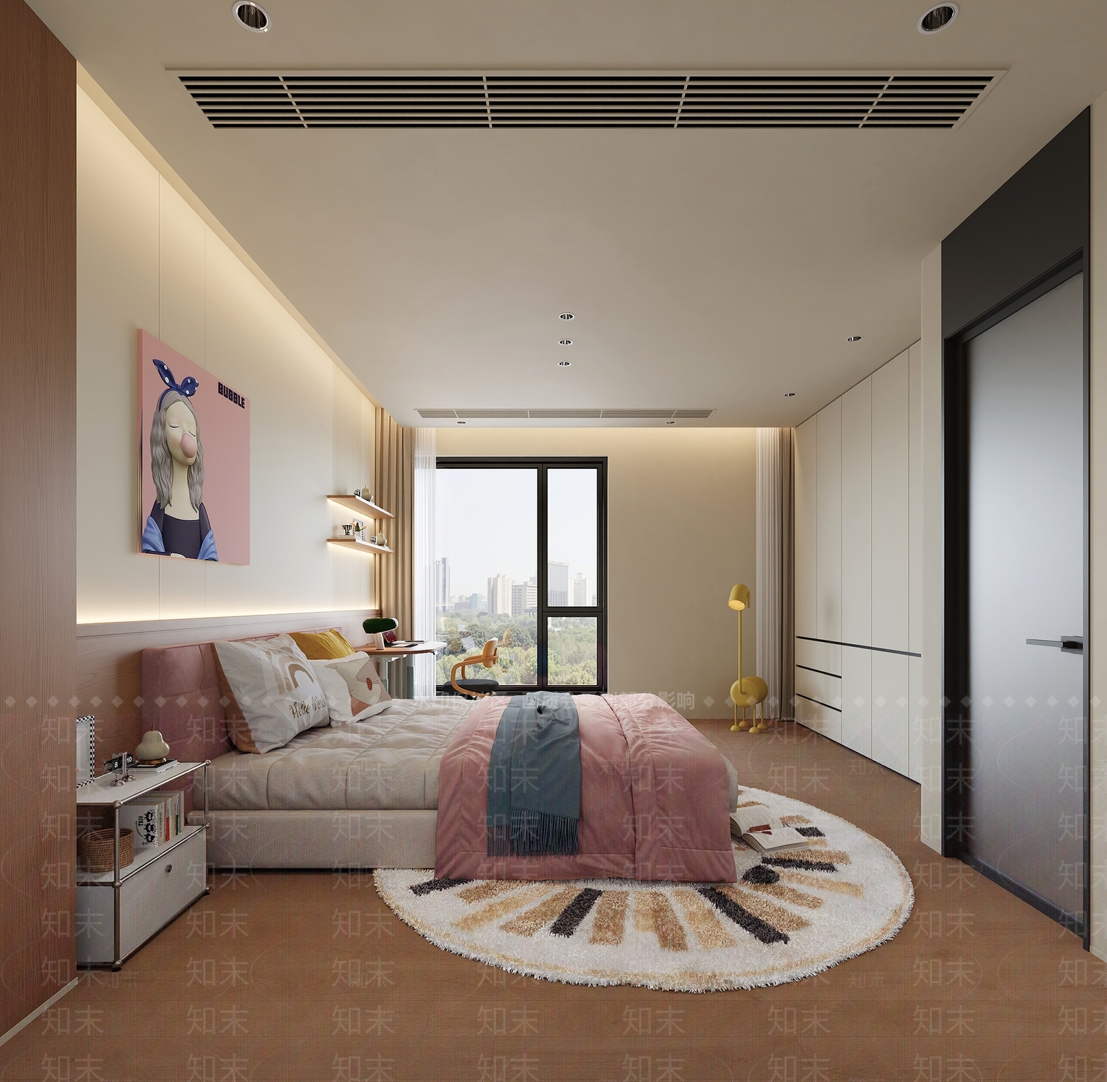 现代简约家居卧室3D模型下载【ID:1231119083】
