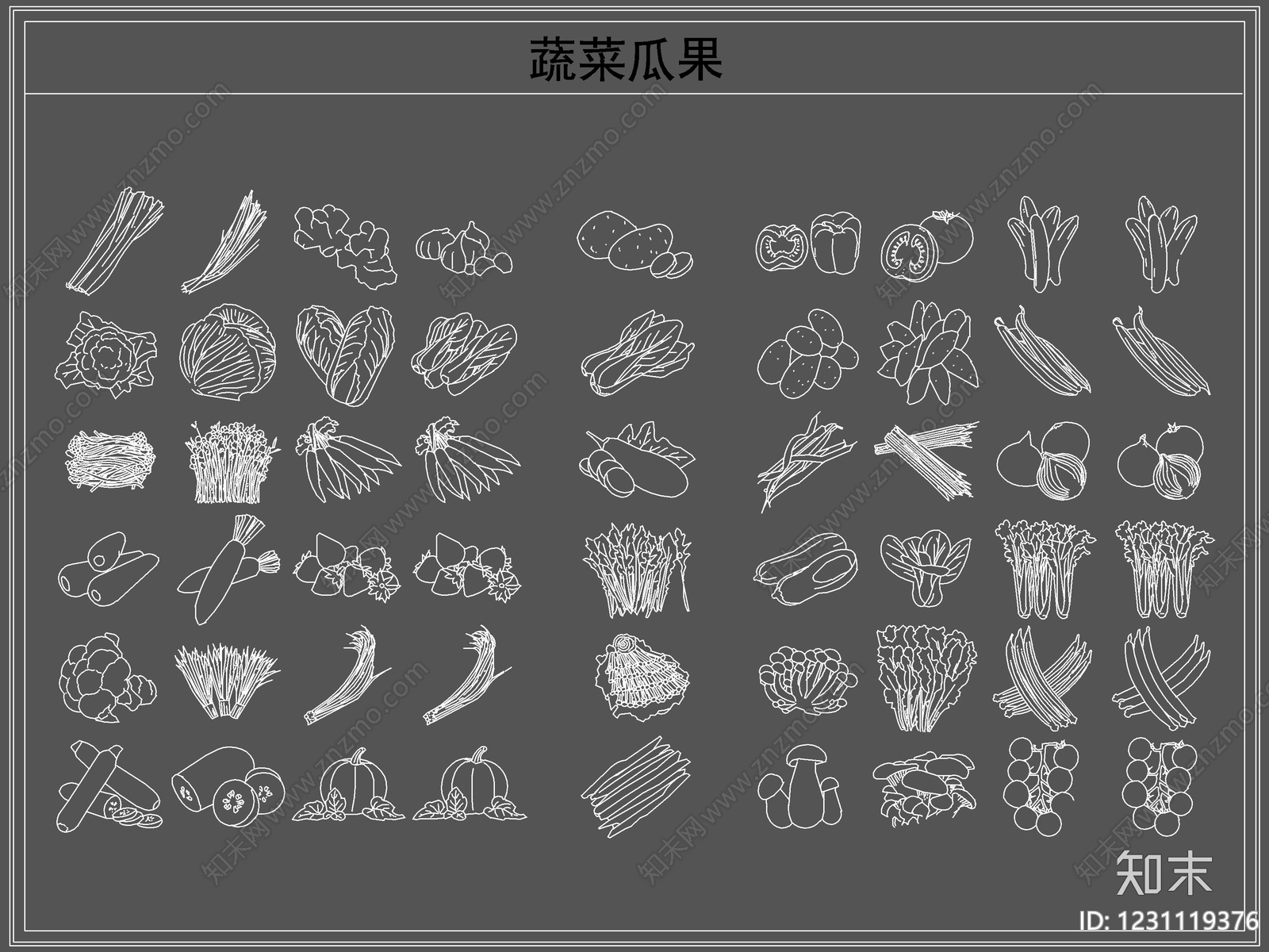 剪影图库CAD图纸