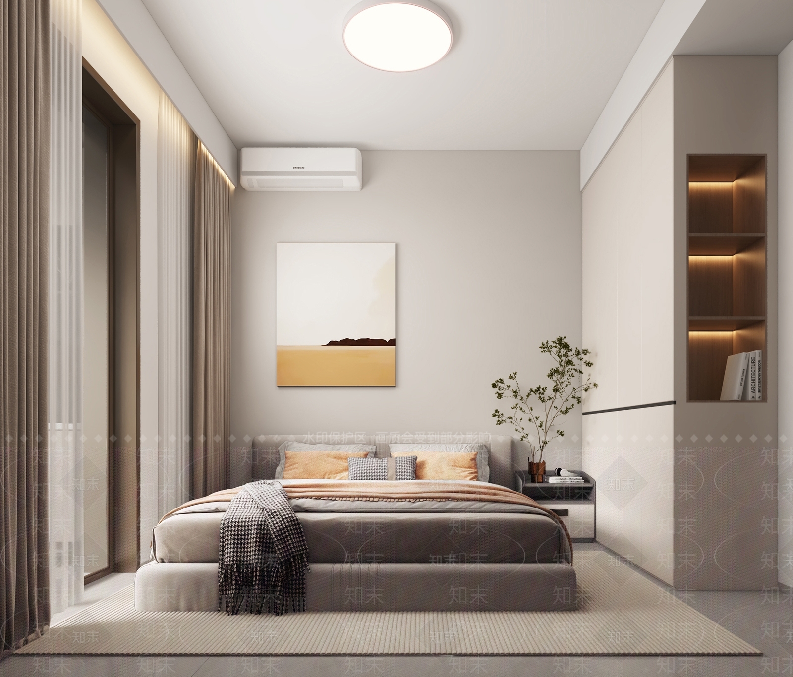 现代简约家居客厅3D模型下载【ID:1231120102】