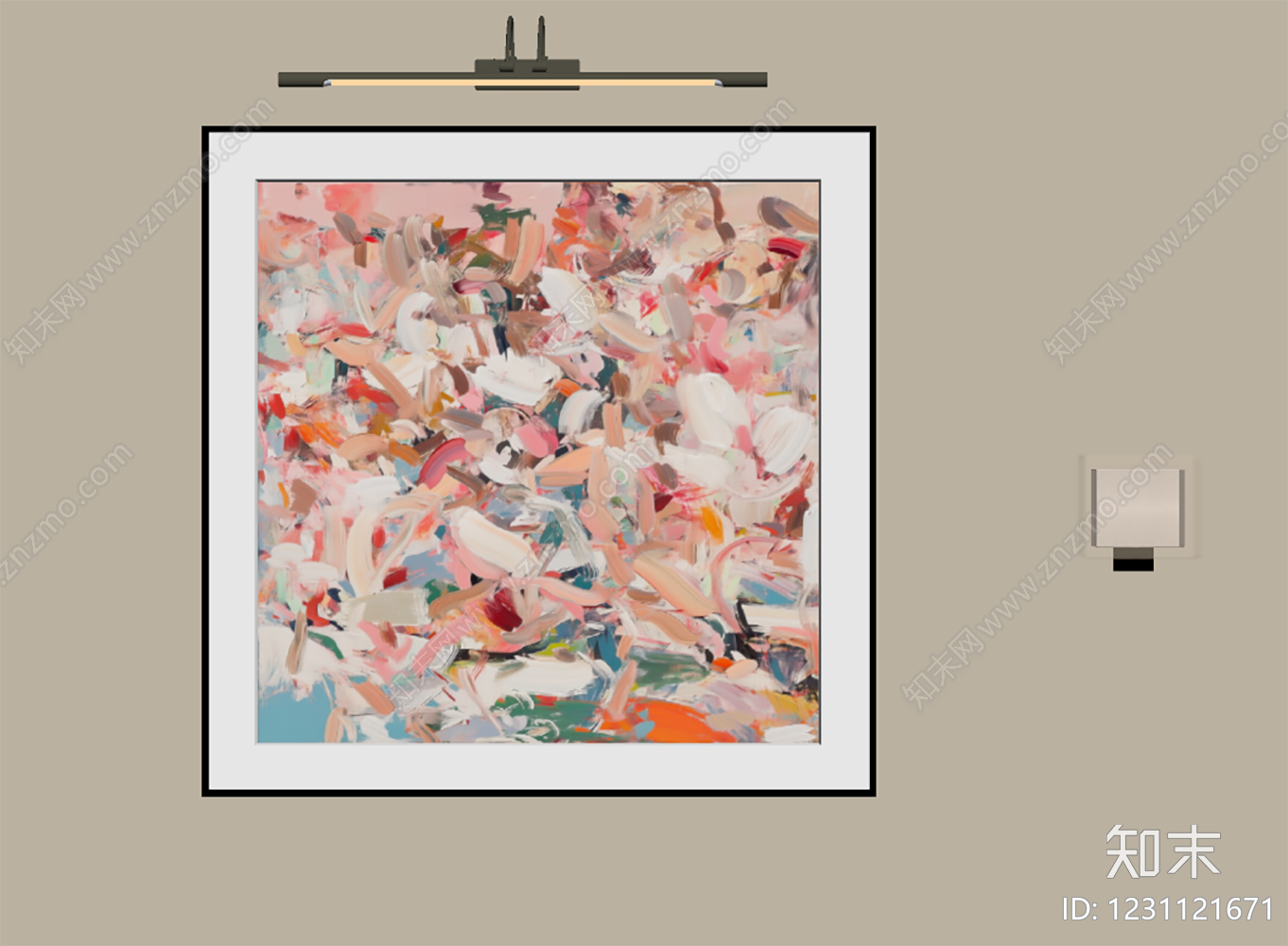 奶油风挂画SU模型下载【ID:1231121671】