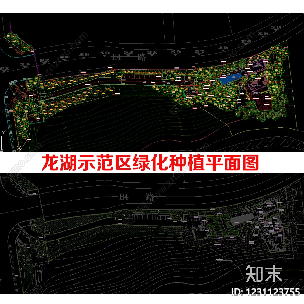 售楼处景观cad施工图下载【ID:1231123755】