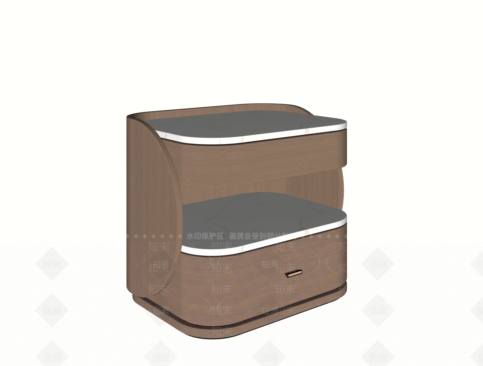 中古风床头柜SU模型下载【ID:1231126646】