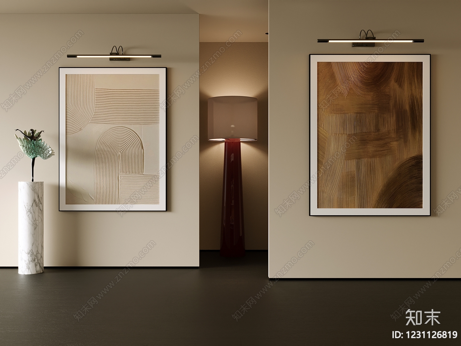 侘寂挂画SU模型下载【ID:1231126819】