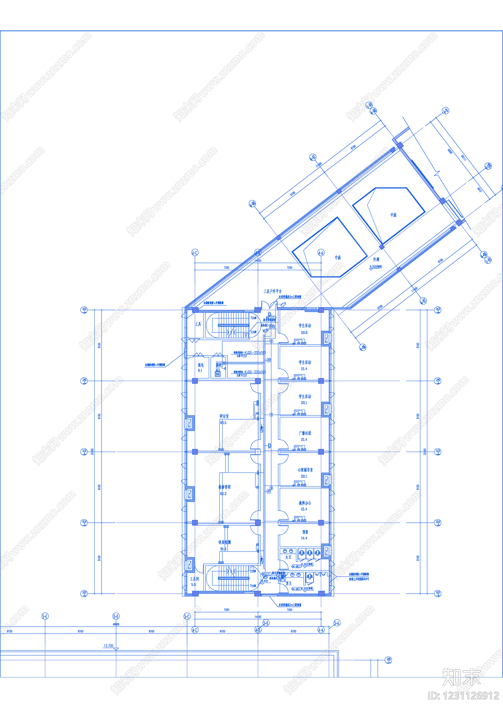 通信网络系统cad施工图下载【ID:1231126912】