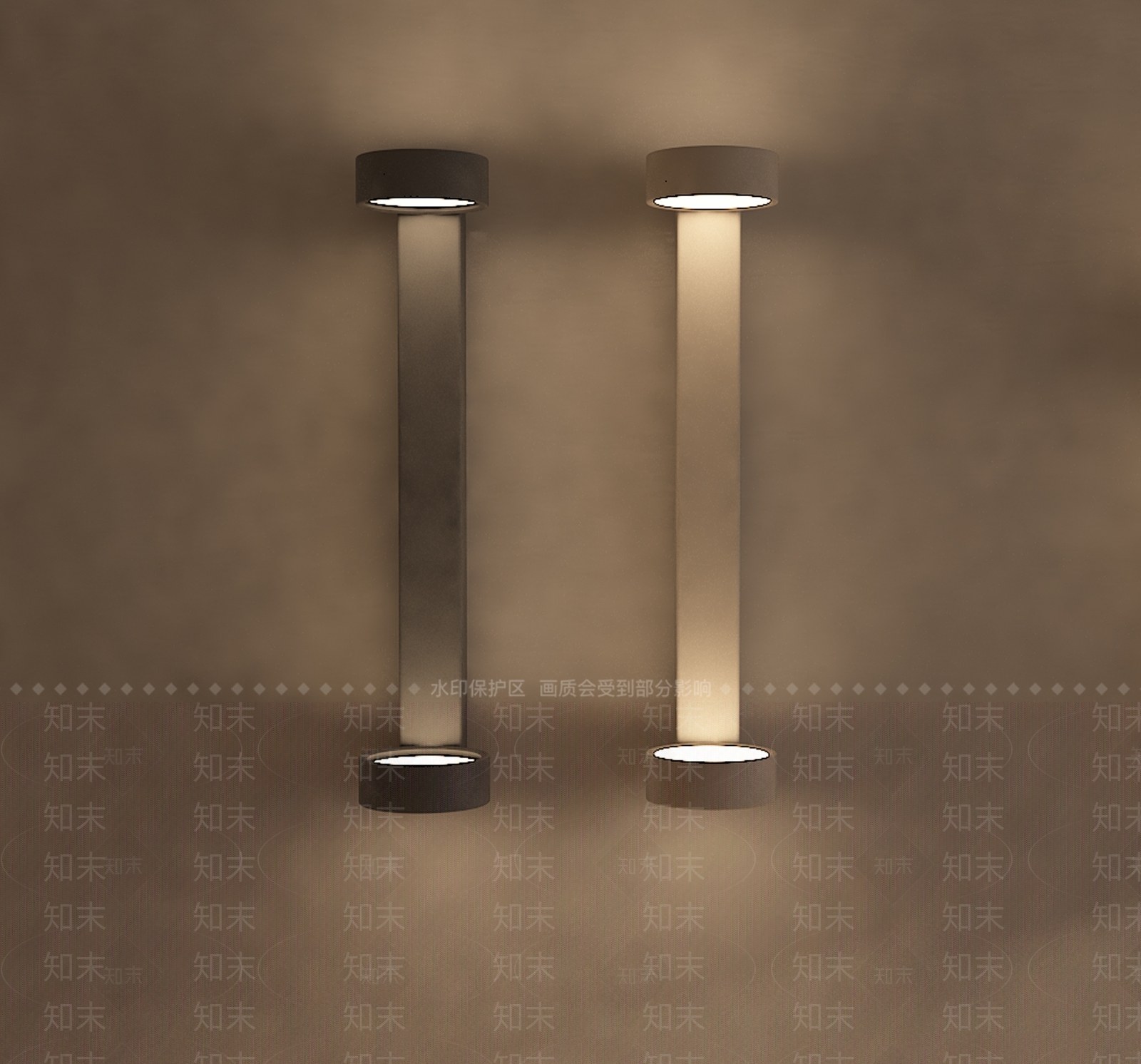 极简长条壁灯3D模型下载【ID:1231127201】