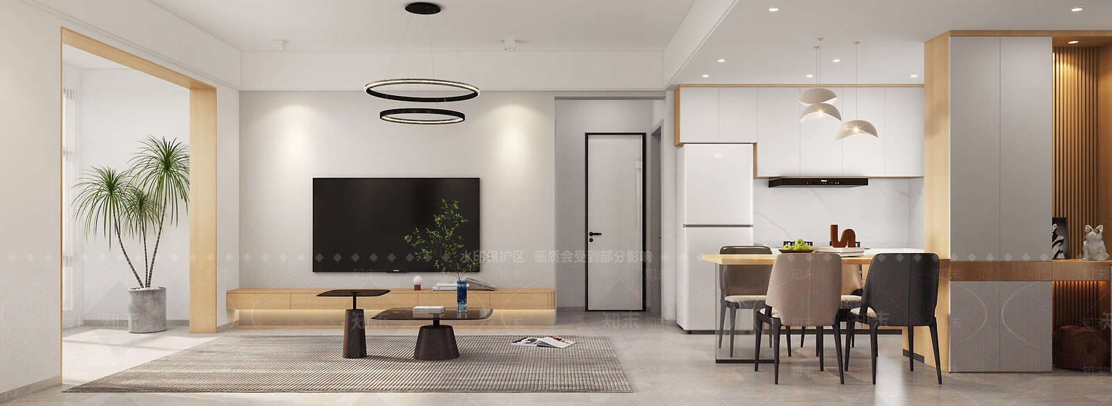 原木风别墅客餐厅3D模型下载【ID:1231129509】